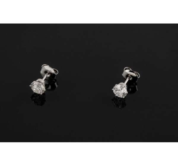 PENDIENTES Realizados en oro blanco, tipo dormilona