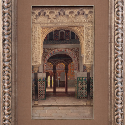 &quot;Interior del Alcázar de Sevilla&quot;  FERNANDO LIGER HIDALGO (Sevilla, 1880-1945)