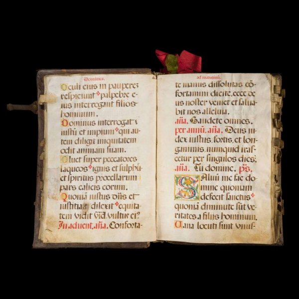 IMPORTANTE Y RARO MANUSCRITO LITÚRGICO. España Siglo XVI (1550-1750). Psalterium iuxta Romanum. 