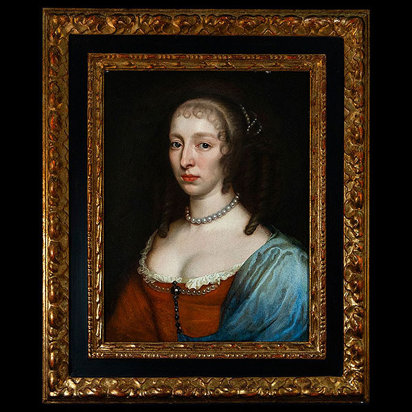 Michaelina Wautier (Mons, Bélgica, 1604 - Bruselas, 1689) - Retrato de Mary Henrietta Stuart, Princesa Real y Princesa de Orange.