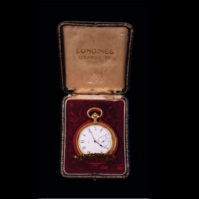Reloj de bolsillo Longines de oro soner&iacute;a para caballero