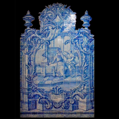 Gran Composici&oacute;n azulejera portuguesa de San Antonio, siglo XVIII.