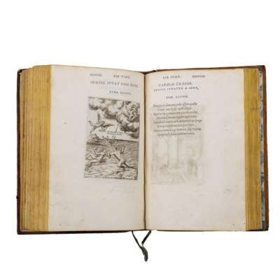 "ACHILLIS BOCCHII BONON, SYMBOLICARUM QUAESTIONUM. DE UNIVERSO GENERE QUAS SERIO LUDEBAT LIBRI QUINQUE" Bononiae: Aedib. Novae Academiae, 1555.