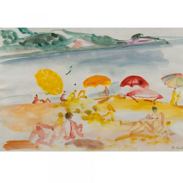 "Vista de playa"  MENCHU GAL (Irún, 1919 - San Sebastián, 2008)