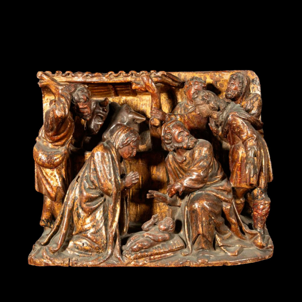 Juan de Moreto (Florencia, Italia - Zaragoza, 1547) "Adoraci&oacute;n de pastores" Escuela Aragonesa del siglo XVI.