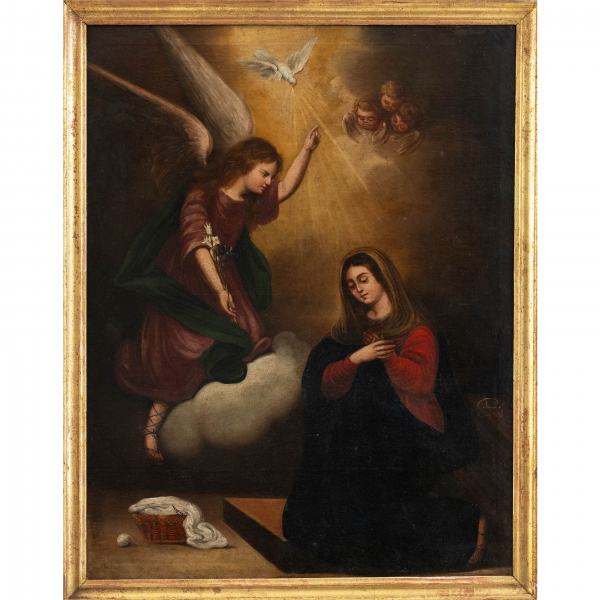 "Anunciación"  ESCUELA ESPAÑOLA DEL SIGLO XVIII 