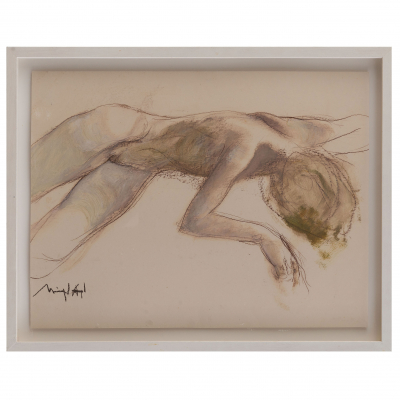 &quot;Desnudo de mujer&quot;.  MIGUEL ÁNGEL ÁLVAREZ (Tolosa, 1927 - 2011). 