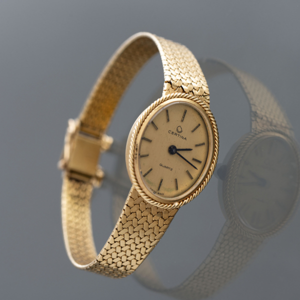 Certina, Reloj de Dama en oro amarillo de 18 kt.