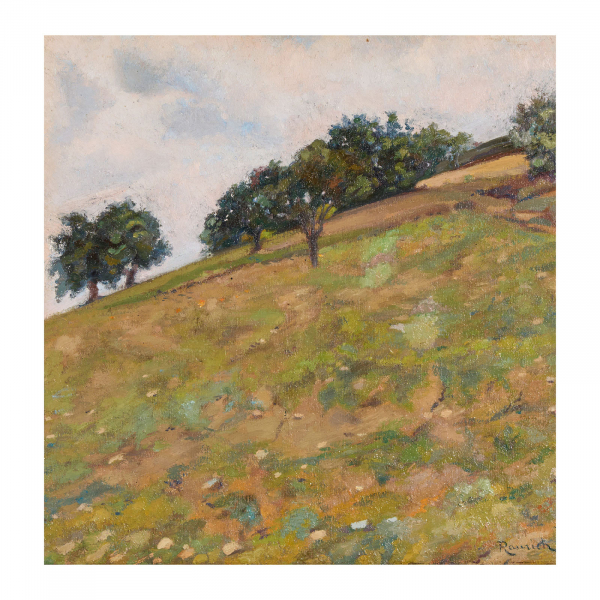 Nicolau Raurich Petre (Barcelona, 1871-1945) Ladera. Óleo sobre tela. Firmado.