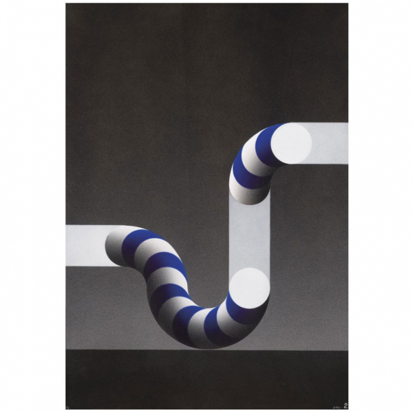 "Modulation Nº 2 (1980)". Pochoir sobre papel Fabriano.