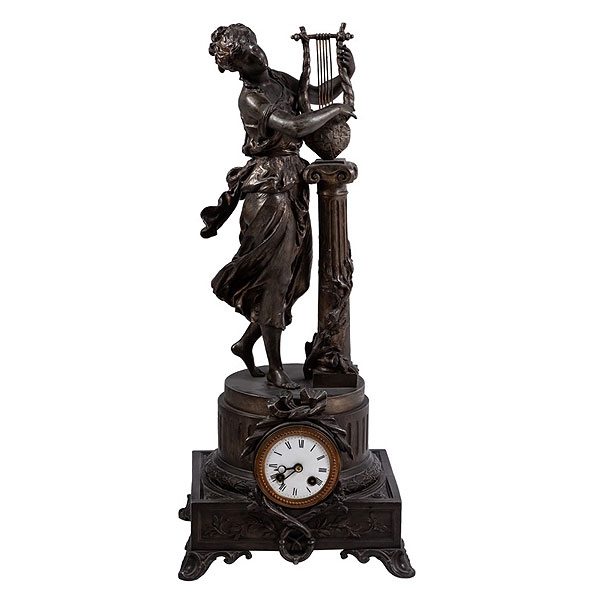 Reloj de sobremesa franc&eacute;s de calamina