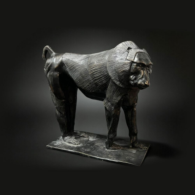 &quot;Babouin Sacré Hamadryas&quot; Rembrandt Bugatti (Italia, 1884–1916) Excepcional Babuíno en bronce a la cera perdida.