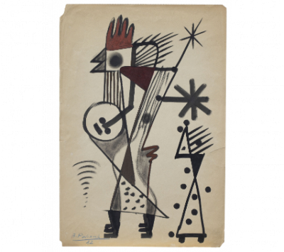 BENJAMÍN PALENCIA (Barrax, Albacete, 1894 - Madrid, 1980)  S.T, 1932   Acuarela y tinta sobre papel. 