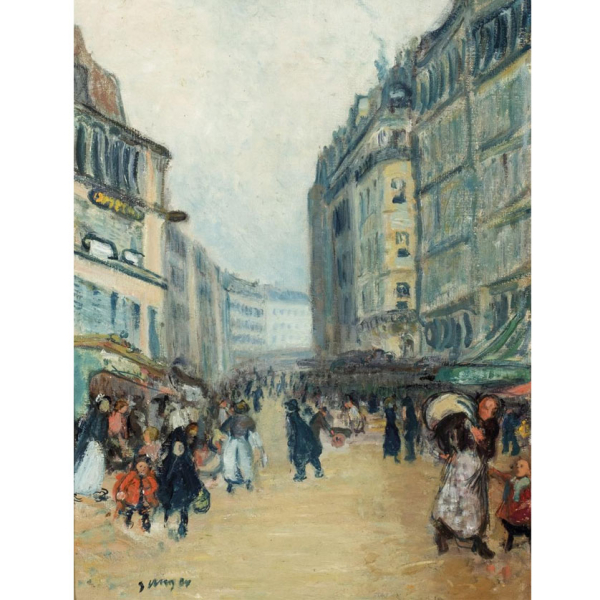 Joaqu&iacute;n Sunyer "La Rue Lepic (1904)". &Oacute;leo sobre lienzo. Firmado
