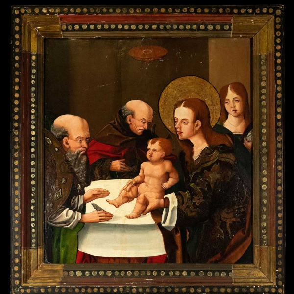 La Circuncisión de Cristo, escuela valenciana en la manera de Vicente Macip, escuela valenciana del siglo XV.