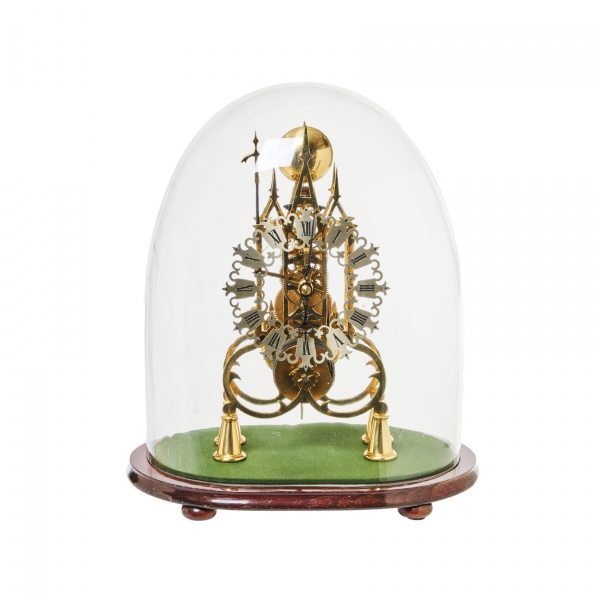 Reloj tipo «esqueleto» de la manufactura española Marton&Gain S.A. en metal dorado, c.1960-1970.