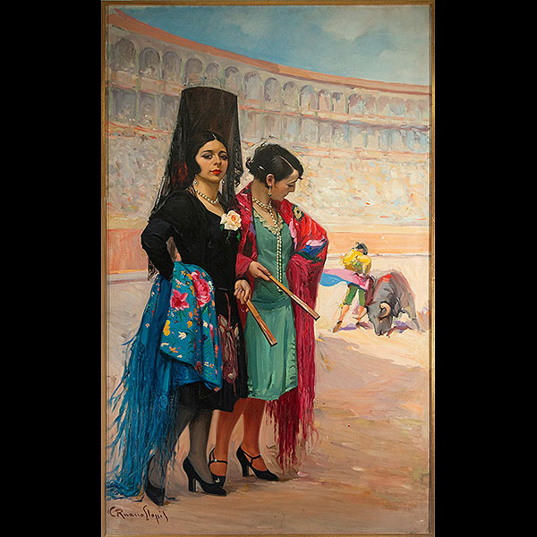 CARLOS RUANO LLOPIS (Orba, Alicante 1879 - Mejico 1950) - Escena taurina.