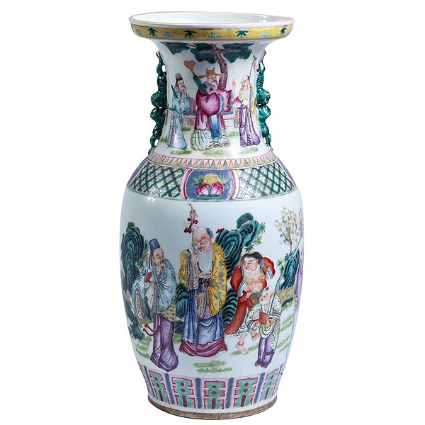 Jarr&oacute;n de porcelana china "Familia rosa" 