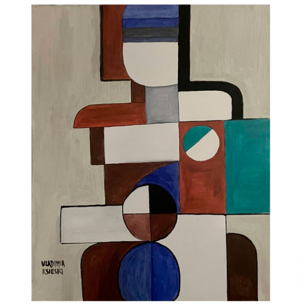 Vladimir Ksieski "El Hom Abstract" (2024).  Acrílico sobre lienzo firmado 