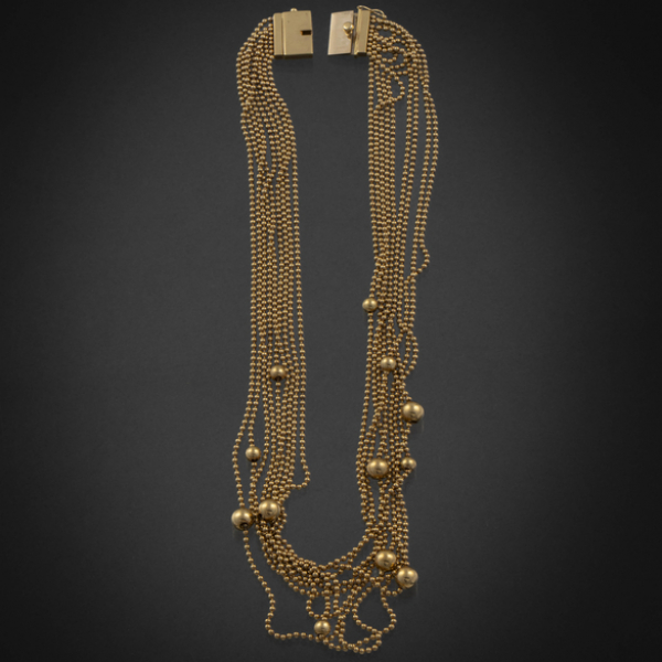 Collar &quot;Draperie&quot; en oro amarillo de 18 kt.