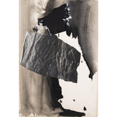 Antoni Clav&eacute; Sanmart&iacute; (Barcelona, 1913-Saint Tropez, Francia, 2005)  Composici&oacute;n sin t&iacute;tulo.  T&eacute;cnica mixta  