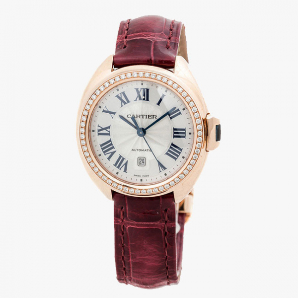 Reloj joya suizo, CARTIER, 'Cl&eacute; de Cartier', ref. WJCL0047, en s&oacute;lida caja 32 -35 mm, original, en oro rosa 18 K 