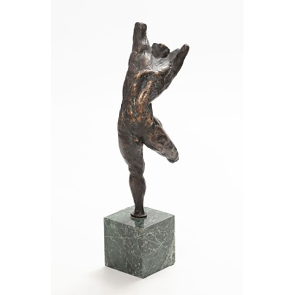 MIGUEL MORENO  (1935) &quot;Torso masculino&quot; Bronce patinado y mármol