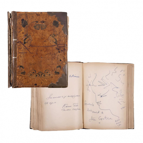 Libro de firmas del estudio fotogr&aacute;fico de Juan Gyenes, S. XX.