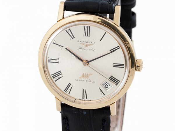 Reloj vintage, cab., suizo LONGINES Automatic 'Ultra Chron', en caja original de oro amarillo 18 K, 36 mm.