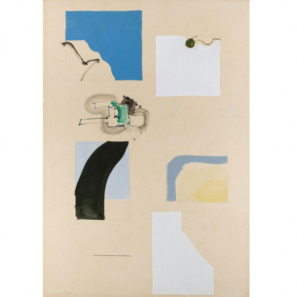 Manuel Hern&aacute;ndez Momp&oacute;. "Vi&ntilde;etas (1969)". Gouache y l&aacute;piz 