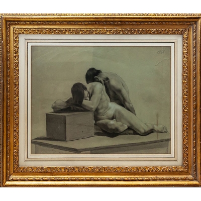 Escuela francesa S.XIX "Academia"