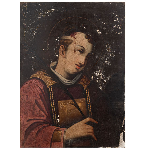 "San Pedro Martir de Verona".  ESCUELA ESPAÑOLA DEL SIGLO XVI.   Técnica: Óleo/Tabla