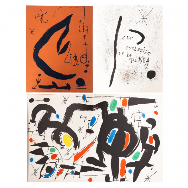 Joan Miró i Ferrà. Les essències de la terra.  Libro estuche con «suite» de 14 litografías 