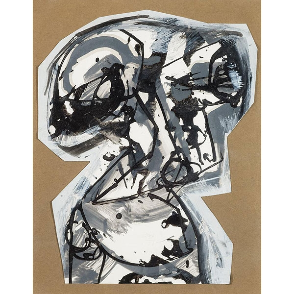 Antonio Saura.  &quot;Sin título - Rompecabezas (1961)&quot;. Gouache y tinta china