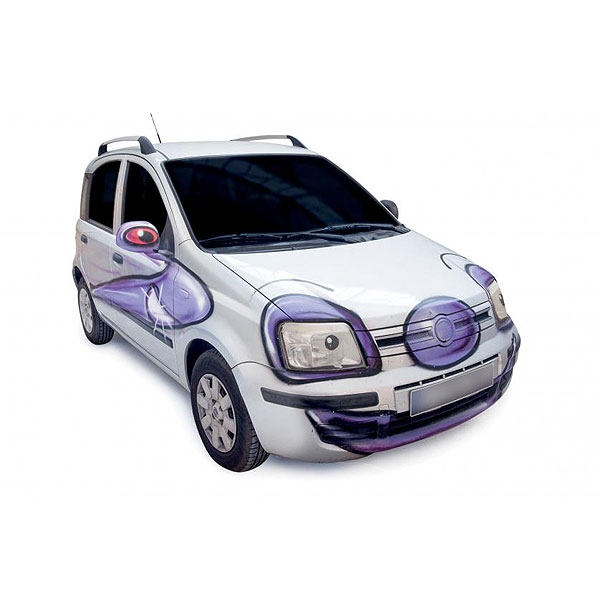 Kenny Sharf. (1958)   "Fiat Panda customizado 2019". 