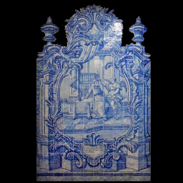 Gran Composici&oacute;n azulejera portuguesa de San Antonio, siglo XVIII.