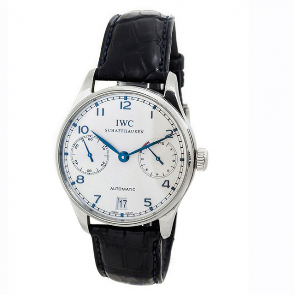 Reloj suizo caballero IWC Schaffhausen, 'Portugieser Automatic'. Reserva de marcha. Ref. 5001 (IW500107). 