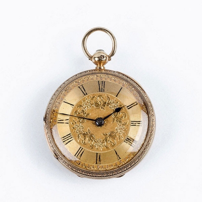Delicado reloj lepine R. STEWART, Argyle &amp; Buchanan Sts., Glasgow, Nº 16044. En bella caja de oro, 43 mm