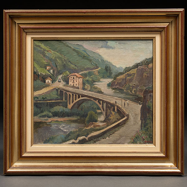 "Puente de Endarlatza"   GASPAR MONTES ITURIOZ (Irún, 1901-1998) 