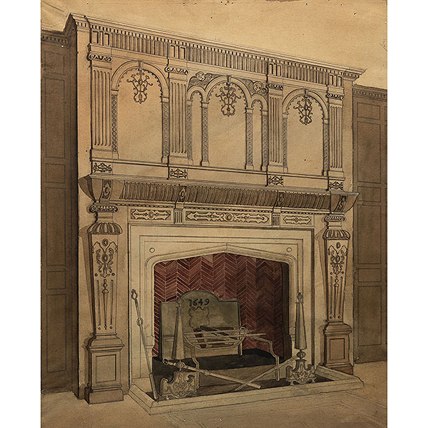 "Interior de Chimenea"   ISIDORO GUINEA (Bilbao, 1893-1947) 