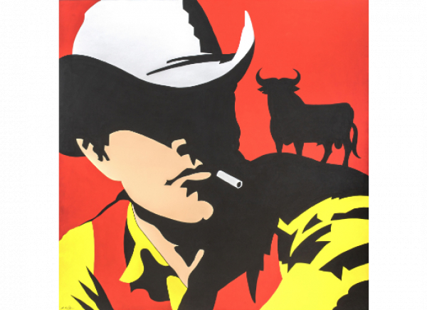 ANTONIO DE FELIPE (Valencia, 1965)  Cowboy   Acrílico sobre lienzo.