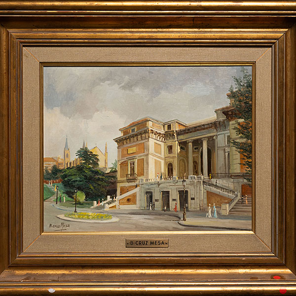 "Vista del Museo del Prado"  BENITO CRUZ MESA(Córdoba, 1934) 