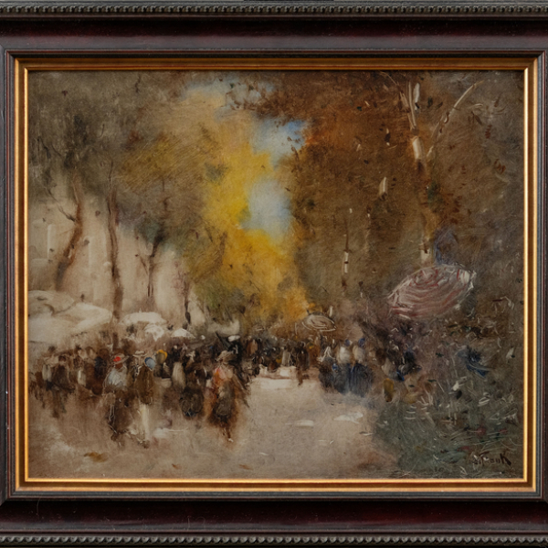 "Boulevard"  LUCIEN FRANK (Bruselas, 1857 - Francia, 1920) 
