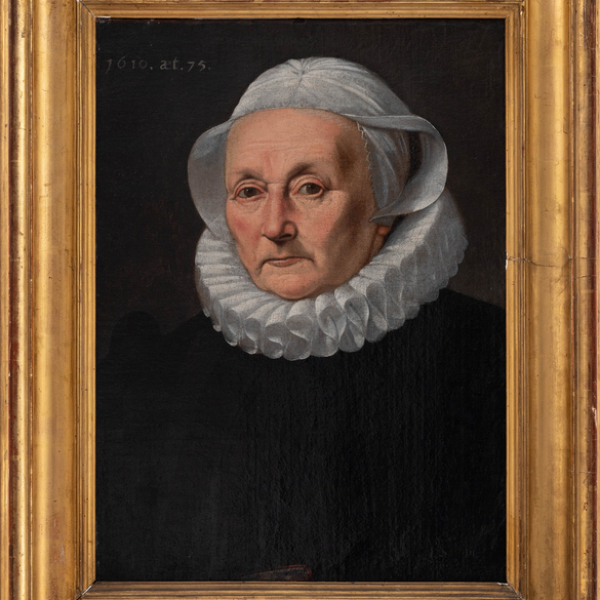 "Retrato de mujer con gola" ESCUELA HOLANDESA DEL SIGLO XVII. Óleo/Lienzo. 