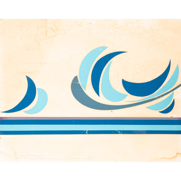 Atribuido a Salvador Corratgé (La Habana, Cuba, 1928-Miami, EE.UU., 2014)  Veleros.  Acrílico sobre papel. Firmado y dedicado.