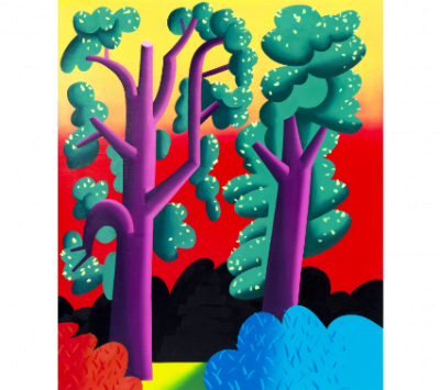 JUAN DE LA RICA (Bilbao, 1979)  Paisaje con dos &aacute;rboles, 2020      &Oacute;leo sobre lienzo. 