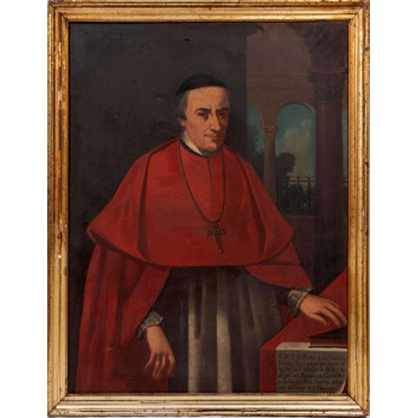 ESCUELA ESPAÑOLA  (S. XIX) "Retrato del Ilustrísimo S. D. Phelipe De Los Tueros y Huerta"