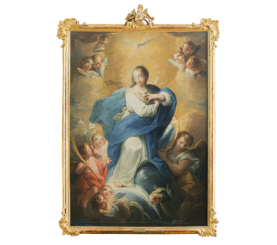 MARIANO SALVADOR MAELLA (Valencia, 1739-Madrid, 1819)  Inmaculada Concepci&oacute;n.  d&eacute;cada de 1780.   &Oacute;leo sobre lienzo.