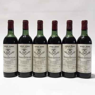 6 botellas de Vega Sicilia Unico 1964, Vega Sicilia. Ribera del Duero.