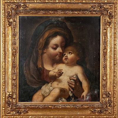 Escuela italiana hacia 1700 &quot;Virgen con el Niño&quot;